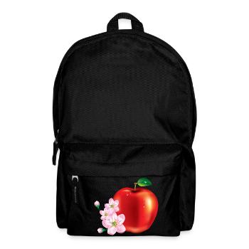 Apple avec la conception de la fleur de cerisier - Sac à dos - noir - Devant
