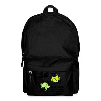 30 birthday, owls on the rope, round - Backpack - black - Front