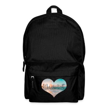 Warnemünde Herz | Yolo-Artwork - Rucksack - Schwarz - Vorne
