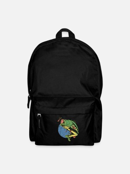 Fly fishing perch fish - Backpack - black