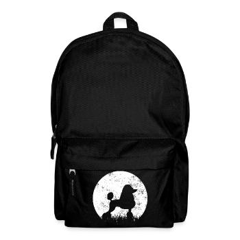 Hund Pudel - Rucksack - Schwarz - Vorne