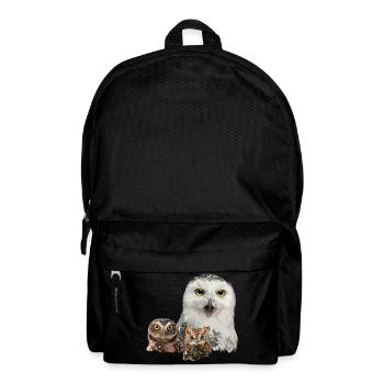 owl, owl and owlet - Backpack - black - Front
