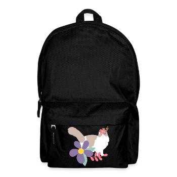 Ragdoll Cat and Flower Crown - Backpack - black - Front
