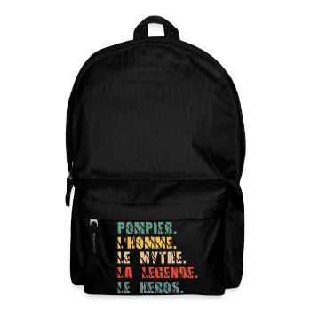 pompier l'homme le mythe la légende le héros - Sac à dos - noir - Devant