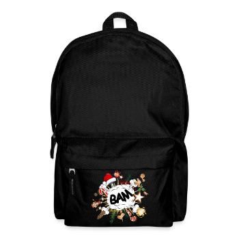 funny comic bubble - stressor Christmas time - Backpack - black - Front