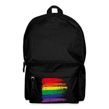 Regenbogen-Pinselstrich Pride - Rucksack - Schwarz - Vorne