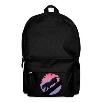 Schwarzer Tier-Panther aus dem Dschungel - Rucksack - Schwarz - Vorne