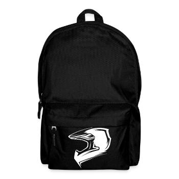 Biker Motocross Motorcycle Symbol Logo icon Helmet - Backpack - black - Front
