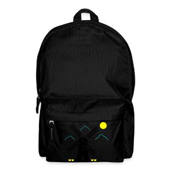 windmühle landschaft - Rucksack - Schwarz - Vorne