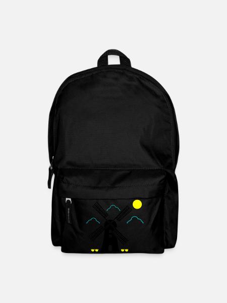 windmill landscape - Backpack - black