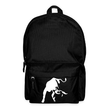 Art minimal de la silhouette de taureau - Sac à dos - noir - Devant