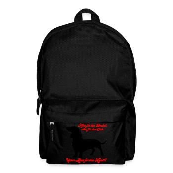Farben änderbar | Alles für den Dackel... - Rucksack - Schwarz - Vorne