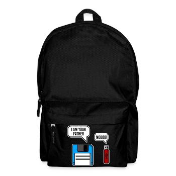 Retro Tech Vater Enthüllung - Rucksack - Schwarz - Vorne