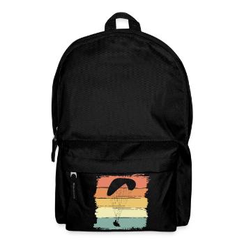 Gleitschirmfliegen vintage retro Paraglider - Rucksack - Schwarz - Vorne