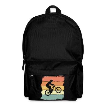 Biking retro vintage. Downhill mountain biking - Backpack - black - Front
