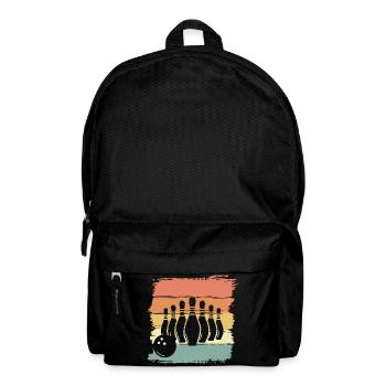 Bowling retro vintage - Rucksack - Schwarz - Vorne