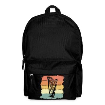 Harpe rétro - Sac à dos - noir - Devant