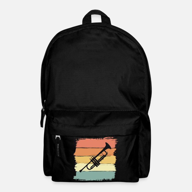 Trompete retro - Rucksack - Schwarz