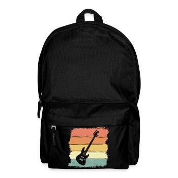 E-Gitarre retro vintage - Rucksack - Schwarz - Vorne