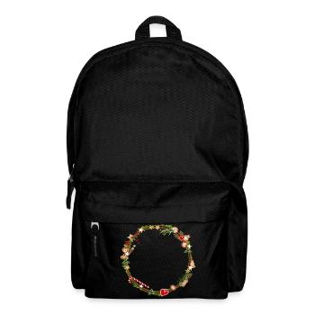 Christmas frame made of greens and sweets - Backpack - black - Front