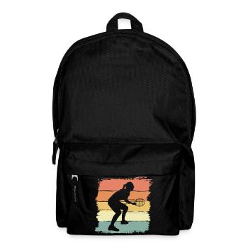 Badminton Women Retro Vintage Badminton Gift - Backpack - black - Front