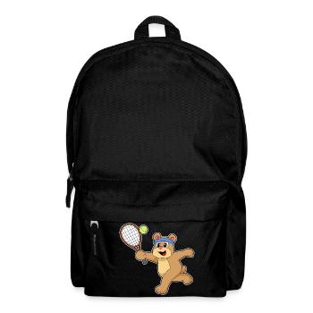 Bear Tennis Racket Sport - Backpack - black - Front
