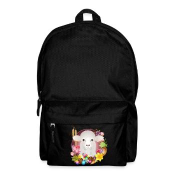 Das Schaf oder Lamm als Frühlings & Ostern Motiv - Rucksack - Schwarz - Vorne