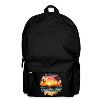 Sunset to Tropical Beach - Backpack - black - Front