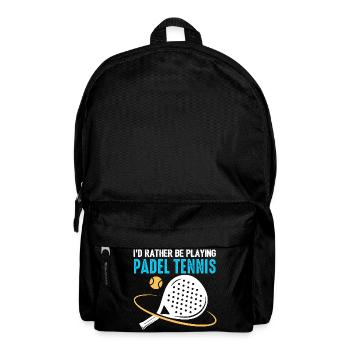 Padel Ich spiele lieber Padel-Tennis - Rucksack - Schwarz - Vorne