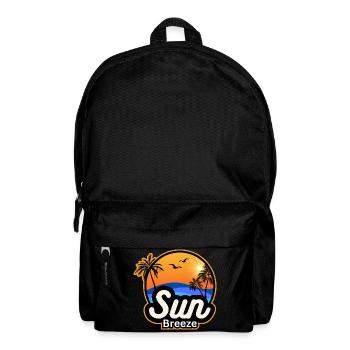 SUN Breeze - Urlaubsmotiv mit Palmen am Meer - Rucksack - Schwarz - Vorne