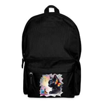 Kitten with butterflies - Backpack - black - Front