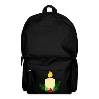 Brennende Neujahrskerze - Rucksack - Schwarz - Vorne