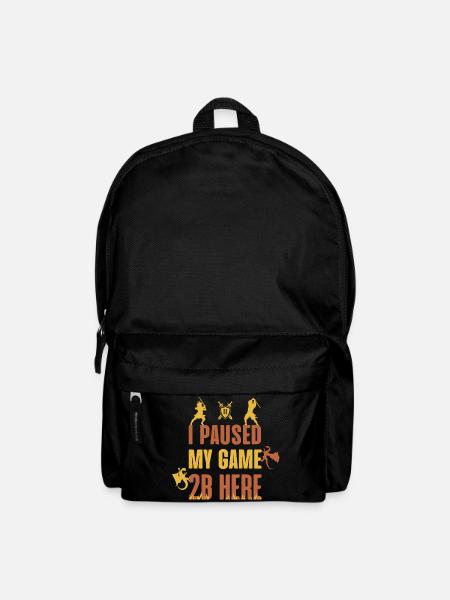 I Paused My Game 2B Here - Backpack - black