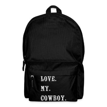 Love my cowboy lustige Sprüche Valentinstag - Rucksack - Schwarz - Vorne
