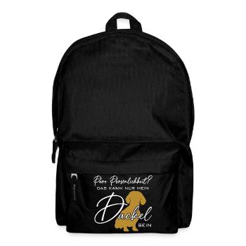 Mein Dackel ist die pure Persönlichkeit - Rucksack - Schwarz - Vorne