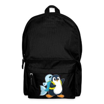 Pinguin Schüler Rucksack Schule - Rucksack - Schwarz - Vorne