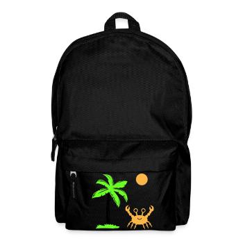 krabbe sonne palme - Rucksack - Schwarz - Vorne