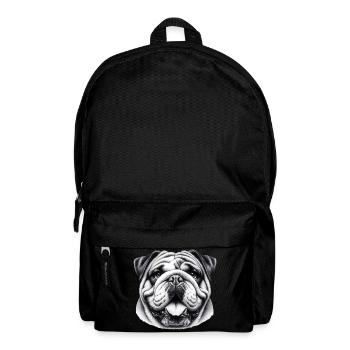 Bouledogue anglais Chien - Sac à dos - noir - Devant