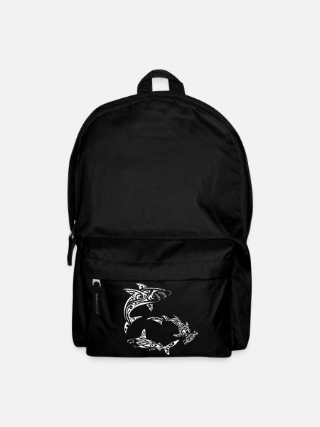 Weiße polynesische Haie - Rucksack - Schwarz