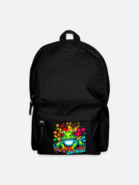 Frosch - Rucksack - Schwarz
