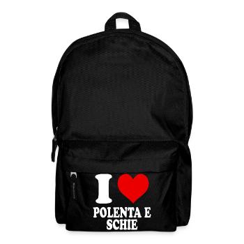 Ich liebe Polenta und Schie Herz Lustig Witzig - Rucksack - Schwarz - Vorne