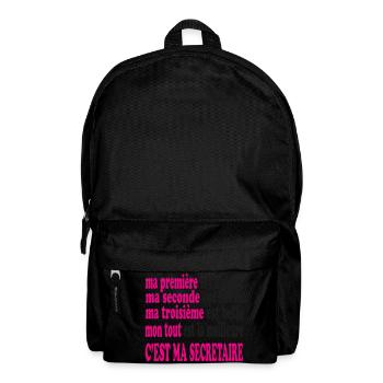 Ma SECRETAIRE est belle - Sac à dos - noir - Devant