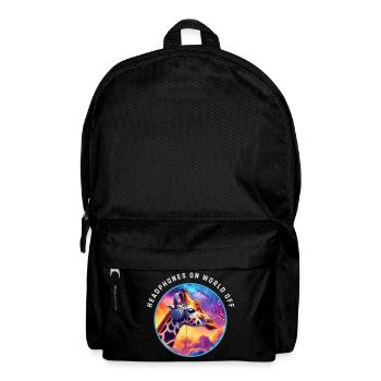 Casque sur le monde éteint - Sac à dos - noir - Devant
