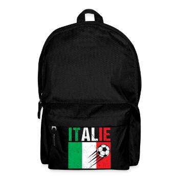 Drapeau Italie cadeau football foot italien - Sac à dos - noir - Devant