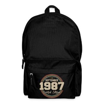 September 1987 Geburtstagsgeschenk 1987 - Rucksack - Schwarz - Vorne