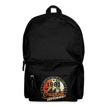 Vintage Birthday Gift Born September 1981 - Backpack - black - Front