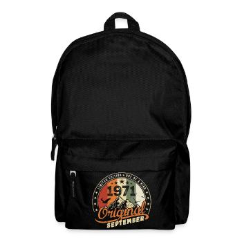 Cadeau D'anniversaire Vintage Né en Septembre 1971 - Sac à dos - noir - Devant