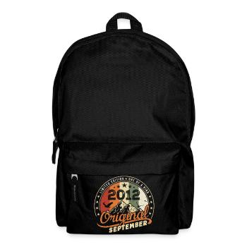Vintage Birthday Gift Born in September 2012 - Backpack - black - Front