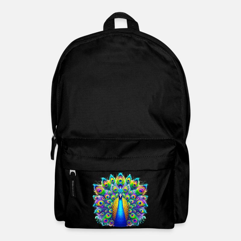 Pfau - Rucksack - Schwarz