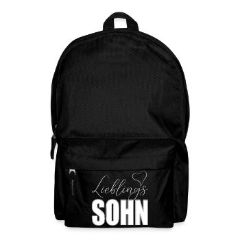 Lieblingssohn mit Herz - Rucksack - Schwarz - Vorne